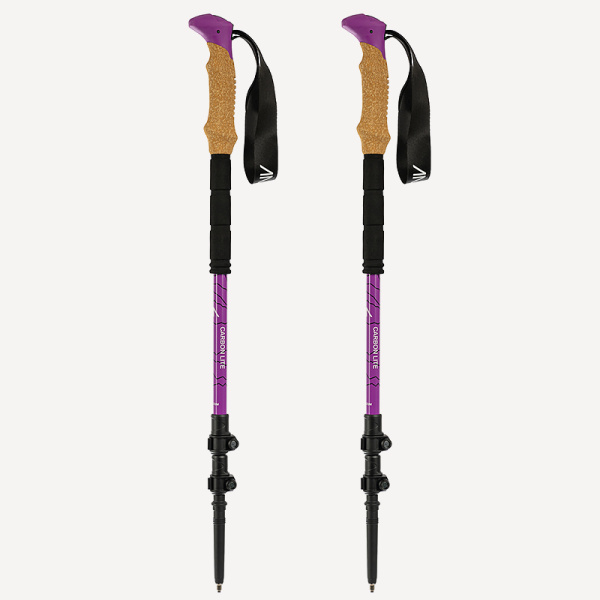 Палки треккинг GORAA Carbon Lite (Пурпур/Черный; 310г; 135/67см)